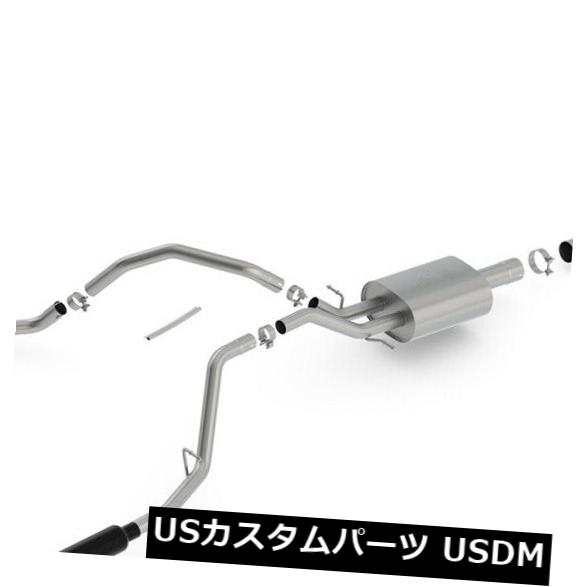 輸入マフラー Borla 140571BC SタイプキャットバックエキゾーストシステムはSierra 1500 Silverado 1500に適合 Borla 140571BC S-Type Cat-Back Exhaust System Fits Sierra 1500 Silverado 1500 【並行輸入品】