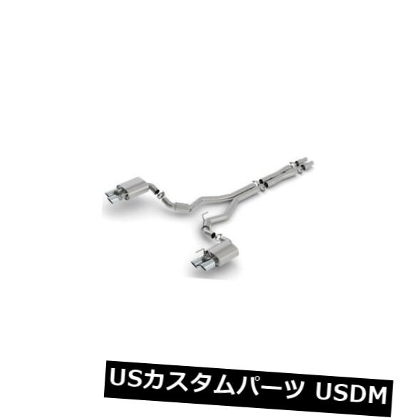 輸入マフラー 2018 Ford Mustang GT 140742のバルブ付きBORLA Sタイプキャットバックエキゾースト BORLA S-TYPE CATBACK EXHAUST W VALVES FOR 2018 FORD MUSTANG GT 140742 【並行輸入品】