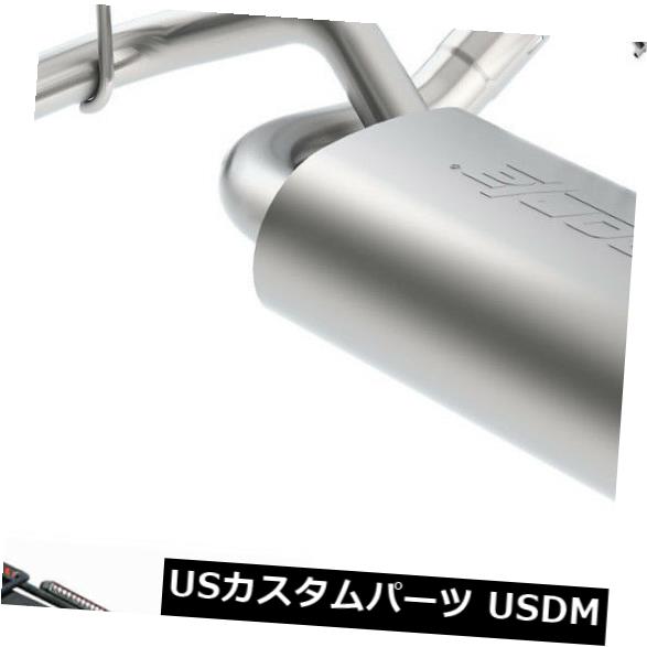 輸入マフラー BORLAツーリングアクスルバックパフォーマンスエキゾーストキット2012-2018ジープJK 3.6Lブラックチップ BORLA Touring Axle-Back Performance Exhaust Kit 2012-2018 Jeep JK 3.6L Black Tip 【並行輸入品】
