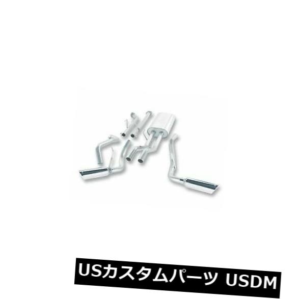 輸入マフラー Borla 140238 Cat-Backシステムスプリットサイドアウトレットアウトレット2.25 \