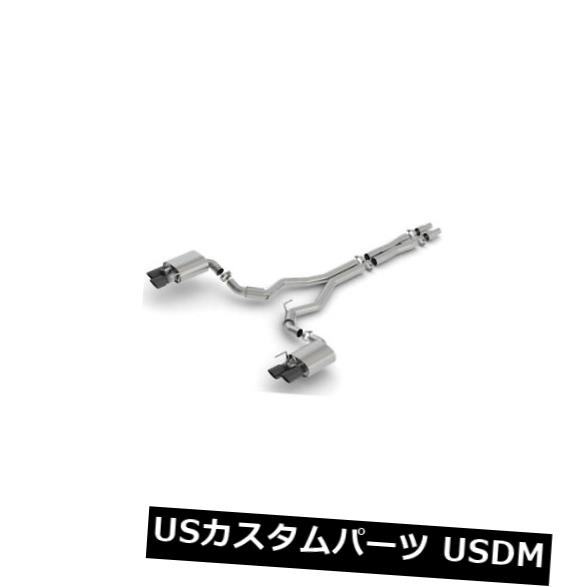 輸入マフラー 2018 Ford Mustang GT 140742CFのカーボンチップを使用したBORLA Sタイプエキゾースト BORLA S-TYPE EXHAUST WITH CARBON FIBER TIPS FOR 2018 FORD MUSTANG GT 140742CF 【並行輸入品】｜カスタムパーツ WORLD倉庫