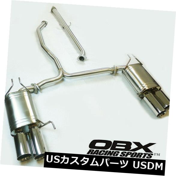輸入マフラー 2009-2014 Acura TL 3.5Lベース（4個）に適合するOBXステンレススチール製キャットバックエキゾースト OBX Stainless Steel Cat Back Exhaust fits 2009-2014 Acura TL 3.5L Base (4Pcs) 【並行輸入品】