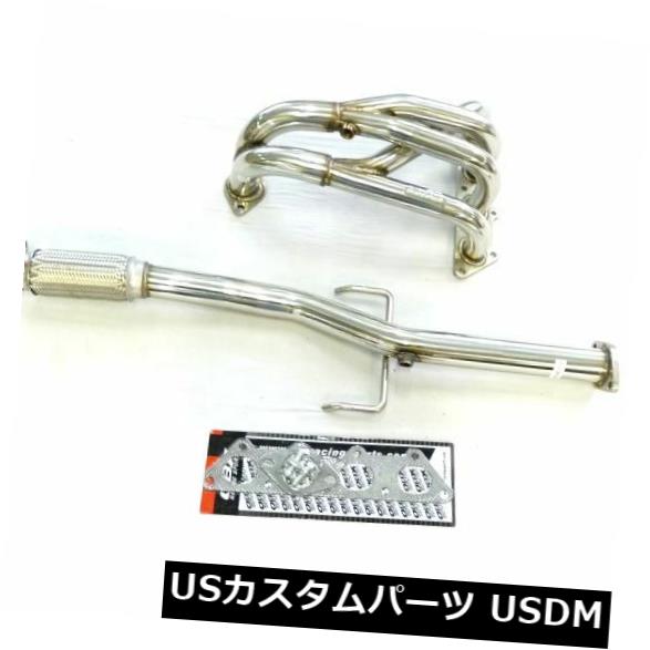 輸入マフラー OBXステンレスヘッダー+三菱2002-2007ランサー2.0L LS ES用縦Down OBX Stainless Steel Header + Downpipe For Mitsubishi 2002-2007 Lancer 2.0L LS ES 【並行輸入品】