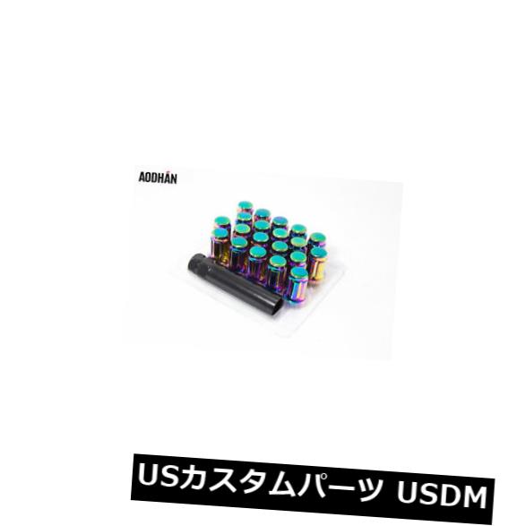USナット Aodhan Spl35 12X1.5mm Neo Chrome Spline Acorn Lug Nuts（Set of 20Pc W / Key）35mm Aodhan Spl35 12X1.5mm Neo Chrome Spline Acorn Lug Nuts (Set Of 20Pc W/Key) 35mm 【並行輸入品】