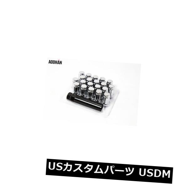 USナット Aodhan Spl35 12X1.25クロームスプラインドングリラグナット（キー付き20個）35mm 350zに適合 Aodhan Spl35 12X1.25 Chrome Spline Acorn Lug Nuts (20Pc With Key) 35mm Fits 350z 【並行輸入品】