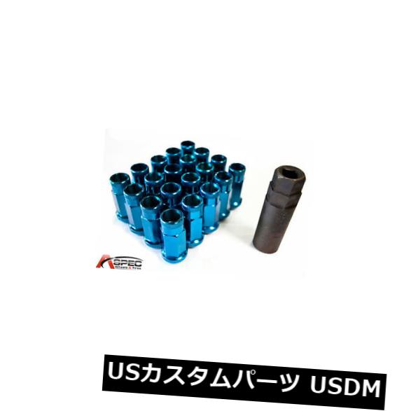 USナット Varrstoen VT48 12x1.25クロームブルーオープンエンドラグナット（20 PC / 1Key）G35 350zに適合 Varrstoen VT48 12x1.25 Chrome Blue Open End Lug Nuts (20 PC/1Key) Fits G35 350z 【並行輸入品】