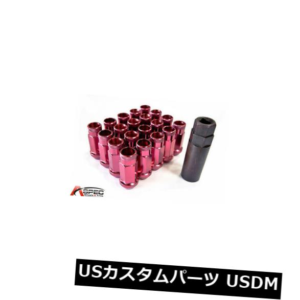 USナット Varrstoen VT48 12x1.25クロームレッドオープンエンドラグナット(20 PC / 1Key)適合Is250 Is30 Varrstoen VT48 12x1.25 Chrome Red Open End Lug Nuts (20 PC/1Key) Fits Is250 Is30 【並行輸入品】