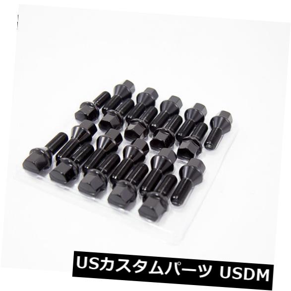 USナット 20個12X1.25 Aodhan 28Mmラグボルトブラックフィットフィアット500ベーストレンディなターボスポーツ 20pcs 12X1.25 Aodhan 28Mm Lug Bolts Black Fit Fiat 500 Base Trendy Turbo Sport