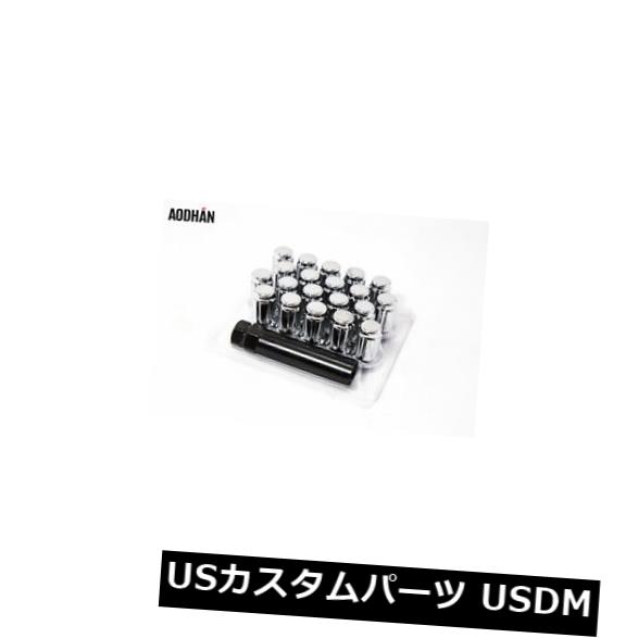 USナット Aodhan Spl35 12X1.5mmクロムスプラインドングリ（キー付き20個セット）35mm長 Aodhan Spl35 12X1.5mm Chrome Spline Acorn (Set Of 20Pc With Key) 35mm Length 【並行輸入品】