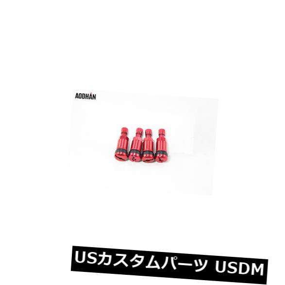 USナット 4つの赤いAodhan V2の同じ高さの台紙のタイヤ弁の茎は高圧ボルトで 4 Red Aodhan V2 Flush Mount Tire Valve Stems High Pressure Bolt In 【並行輸入品】