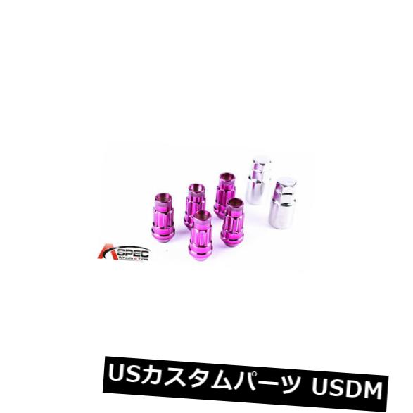 USナット 新しいVarrstoen VT48 12x1.5パープルラグロック（5 PC / 2Keys）フィットVeloster Lancer Fit New Varrstoen VT48 12x1.5 Purple Lug Locks (5 PC/2Keys) Fits Veloster Lancer Fit 【並行輸入品】