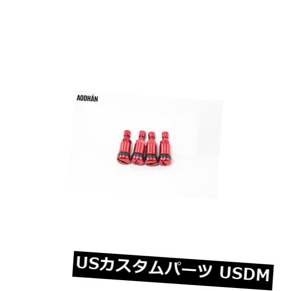 USナット 4つの赤いAodhan V2の同じ高さの台紙のタイヤ弁の茎は高圧ボルトで 4 Red Aodhan V2 Flush Mount Tire Valve Stems High Pressure Bolt In 【並行輸入品】｜カスタムパーツ WORLD倉庫