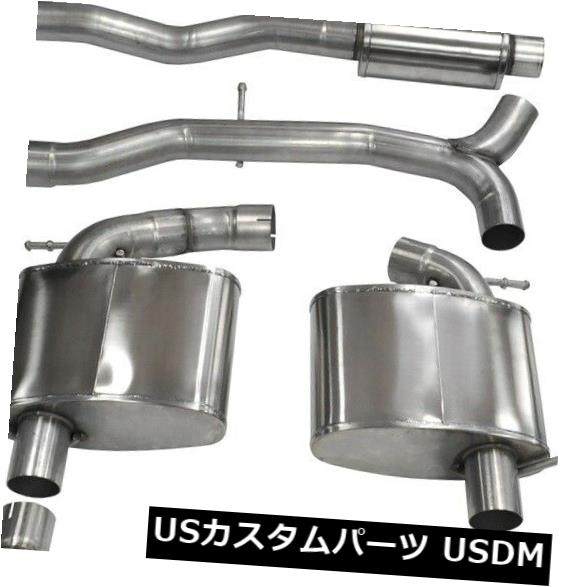 輸入マフラー Corsaパフォーマンス14888BLKスポーツキャットバックエキゾーストシステムは13-19 ATSに適合 Corsa Performance 14888BLK Sport Cat-Back Exhaust System Fits 13-19 ATS 【並行輸入品】