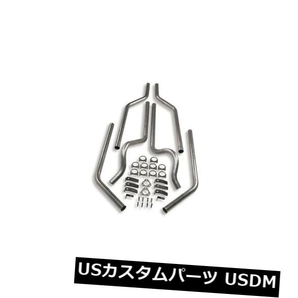 輸入マフラー フッカーヘッダー16521HKRデュアルコンペティションヘッダーバックエキゾーストシステムキット Hooker Headers 16521HKR Dual Competition Header Back Exhaust System Kit 【並行輸入品】