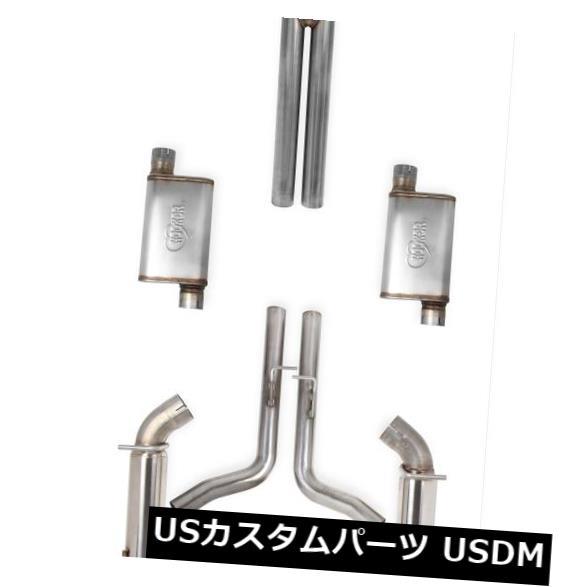 輸入マフラー フッカーエキゾーストシステムキット70502319-RHKR; HEMI充電器用BlackHeart 3インチキャットバック Hooker Exhaust System Kit 70502319-RHKR; BlackHeart 3\