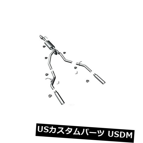 輸入マフラー エキゾーストシステムキット-MFシリーズステンレスキャットバックシステムは11-14 F-150 3.5L-V6に適合 Exhaust System Kit-MF Series Stainless Cat-Back System fits 11-14 F-150 3.5L-V6 【並行輸入品】
