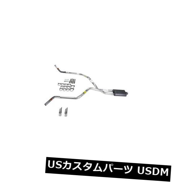 輸入マフラー タイタン04-05デュアルエキゾースト2.25パイプフローサウンドマフラーSWチップコーナー出口 Titan 04-05 dual exhaust 2.25 pipe Flowsound Muffler SW Tip Corner exit 【並行輸入品】