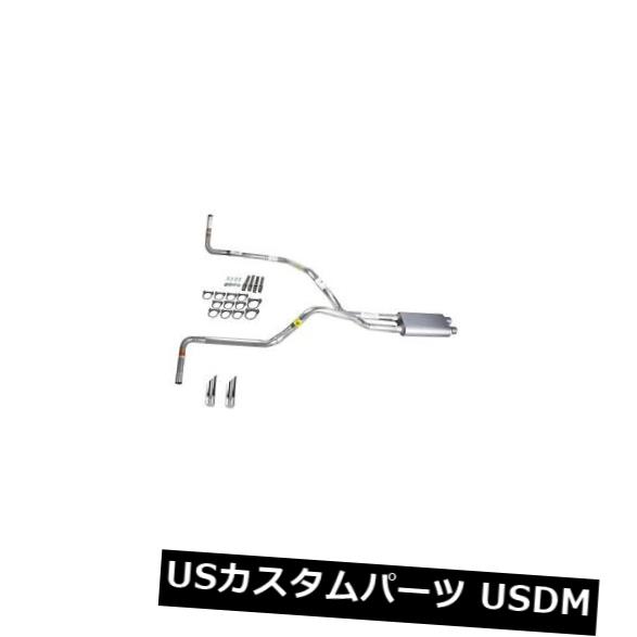 輸入マフラー タイタン04-05デュアルエキゾースト2.5パイプフローサウンドマフラーSWチップサイドエグジット Titan 04-05 dual exhaust 2.5 pipe Flowsound Muffler SW Tip Side Exit 【並行輸入品】