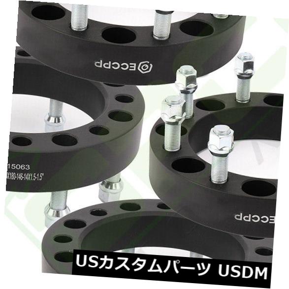 スペーサー シェビーシルバラードGMCシエラ11-16用4xブラックホイールスペーサー8x180?8x180 1.5 \