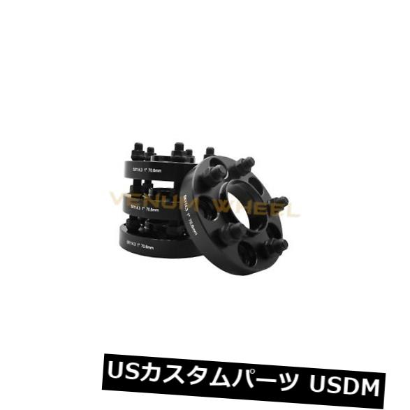 スペーサー 2015-2018フォードマスタングブラックハブセントリックホイールスペーサーアダプター1 "厚（25mm） 2015-2018 Ford Mustang Black Hubcentric Wheel Spacers Adapters 1" Thick (25mm) 【並行輸入品】｜カスタムパーツ WORLD倉庫
