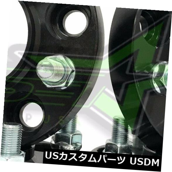スペーサー 4つのジープ5x5ブラックハブセントリックホイールスペーサー1.25インチ32mmルビコンラングラー5x127 4 Jeep 5x5 Black Hub Centric Wheel Spacers 1.25 Inch 32mm Rubicon Wrangler 5x127 【並行輸入品】