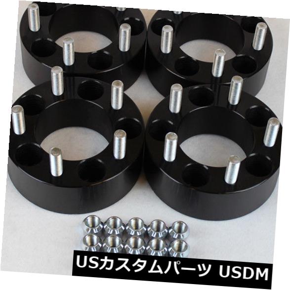 スペーサー 4フォード5x135ブラックホイールスペーサーアダプター5ラグ2インチ厚14x2スタッドF150 4 Ford 5x135 Black Wheel Spacers Adapters 5 lug 2 inch thick 14x2 studs F150 【並行輸入品】