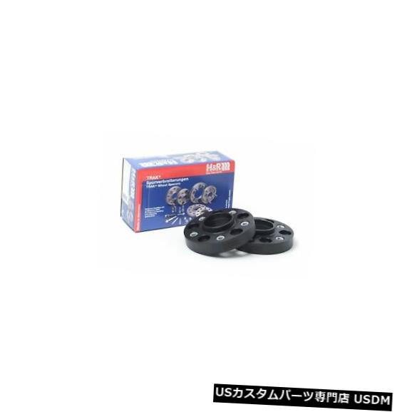 ワイドトレッドスペーサー H&R 30mm Black Bolt On Wheel Spacers for 1995-2001 BMW 740i 【並行輸入品】