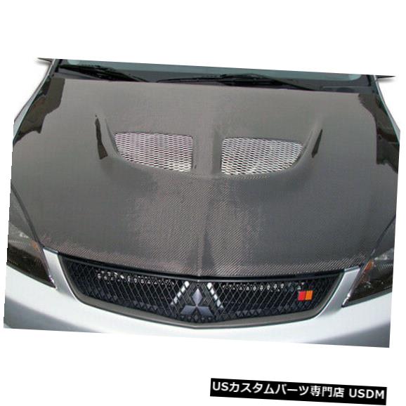 ボンネット 04-07三菱ランサーEVOカーボンファイバークリエーションズボディキット-フード!!! 104190 04-07 Mitsubishi Lancer EVO Carbon Fiber Creations Body Kit- Hood!!! 104190 【並行輸入品】
