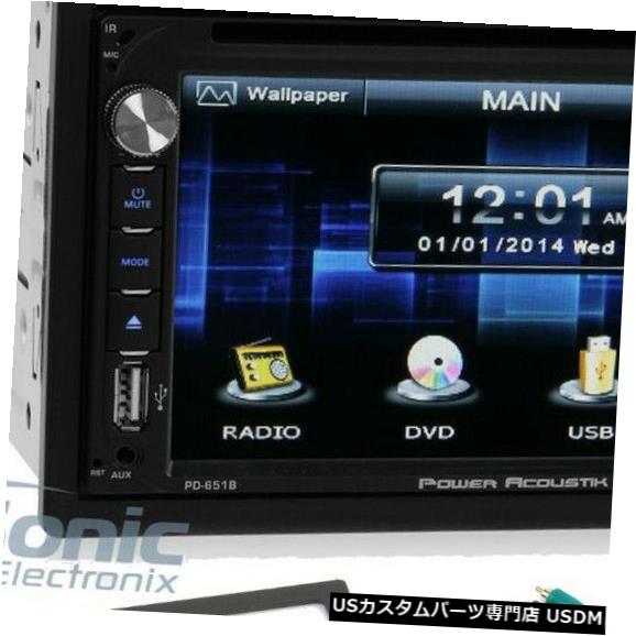 In-Dash Power Acoustik 6.5？ 96-99 INFINITI I30用のBluetooth搭載ダッシュボードレシーバーモニター Power Acoustik 6.5” In-Dash Receiver Monitor w/ Bluetooth For 96-99 INFINITI I30 【並行輸入品】