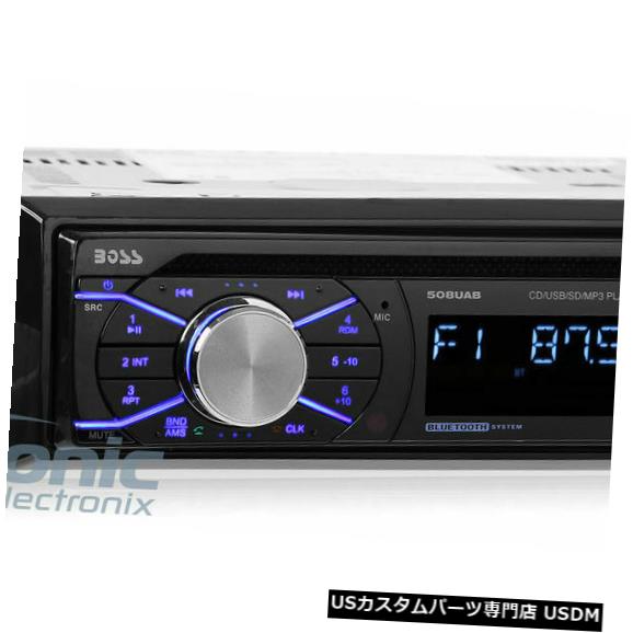 In-Dash 3）ボス508UABシングルDINダッシュCDカープレーヤーステレオオーディオBluetoothレシーバー 3) Boss 508UAB Single DIN In Dash CD Car Player Stereo Audio Bluetooth Receiver 【並行輸入品】