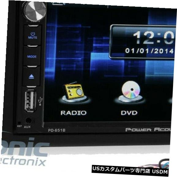 In-Dash Power Acoustik 6.5？ 2002フォルクスワーゲンゴルフ用のステレオカーインダッシュレシーバーモニター Power Acoustik 6.5” Stereo Car In-dash Receiver Monitor For 2002 Volkswagen Golf 【並行輸入品】