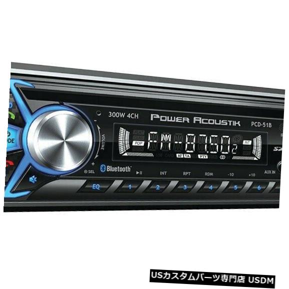 In-Dash Power Acoustik PCD-51BシングルディンインダッシュCD / MP3 AM / FMレシーバー、Bluetooth搭載 Power Acoustik PCD-51B Single-Din In-Dash CD/MP3 AM/FM Receiver w/ Bluetooth 【並行輸入品】