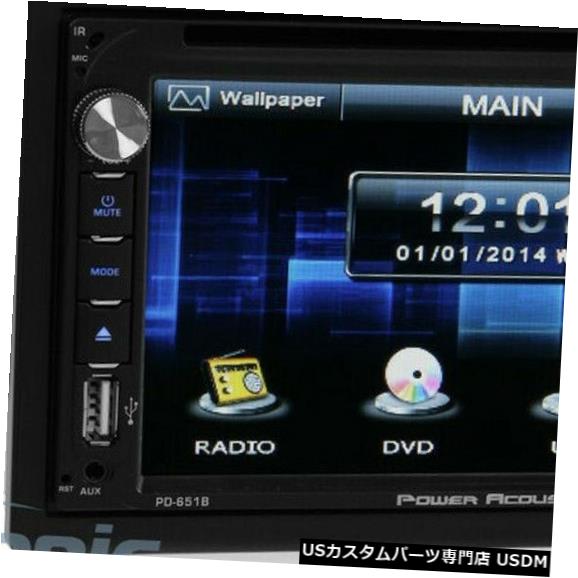 In-Dash Power Acoustik 6.5？ 2009/2011ダッジラム1500用DVD / CDプレーヤーインダッシュレシーバー Power Acoustik 6.5” DVD/CD Player In-Dash Receiver For 2009-2011 Dodge Ram 1500 【並行輸入品】