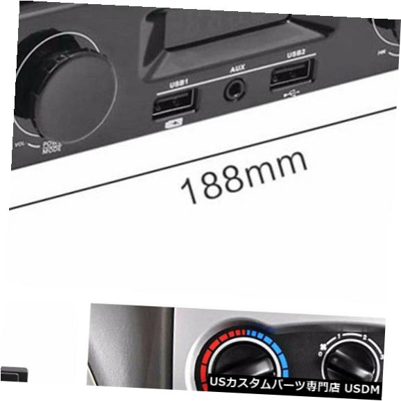 In-Dash ダッシュUSB AUXヘッドユニットMMC WMAプレーヤーユニバーサルの12V FMカーステレオラジオ1 DIN 12V FM Car Stereo Radio 1 DIN In Dash USB AUX Head Unit MMC WMA Player Universal 【並行輸入品】