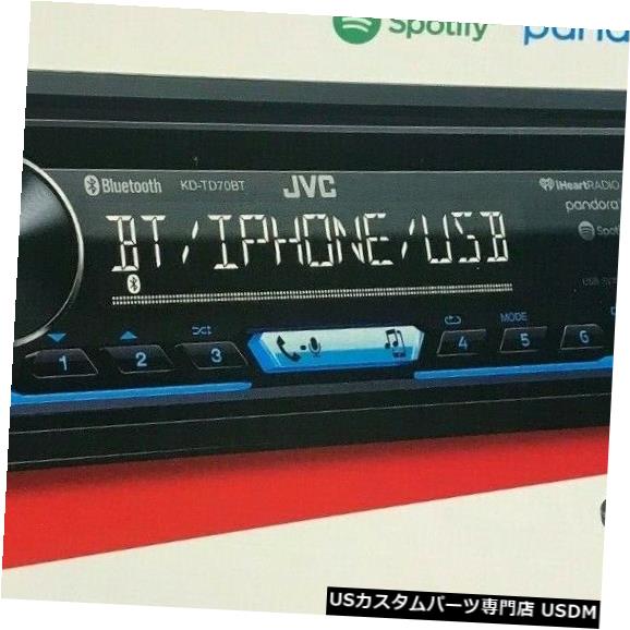In-Dash JVC KD-TD70BT 1-DIN Bluetooth In-Dash CD / AM / FM / Digit alメディアカーステレオレシーバー JVC KD-TD70BT 1-DIN Bluetooth In-Dash CD/AM/FM/Digital Media Car Stereo Receiver 【並行輸入品】 42,108円
