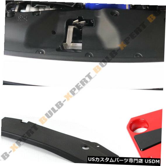エンジンカバー 2016-18ホンダシビックJDMレッドブラックタイプRスタイルエンジンカバー+サイドパネルカバー FOR 2016-18 HONDA CIVIC JDM RED BLK TYPE-R STYLE ENGINE COVER + SIDE PANEL COVER 【並行輸入品】