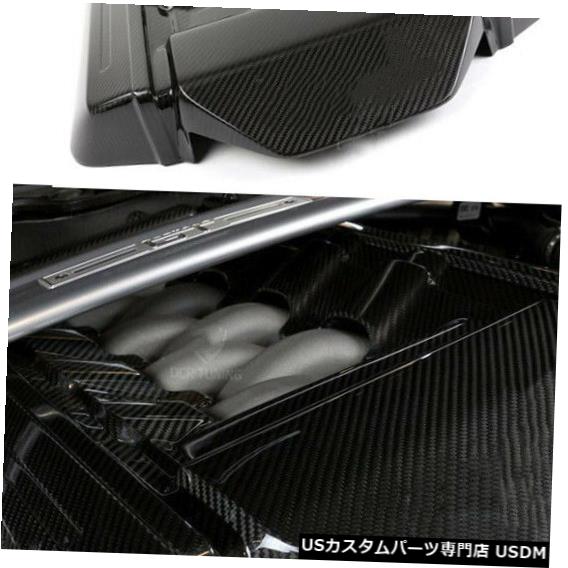 エンジンカバー フォードマスタングGT 5.0 2014 2016 2017+ DN用ブラックカーボンファイバーエンジンカバー Black Carbon Fiber Engine Cover For Ford Mustang GT 5.0 2014 2016 2017+ DN 【並行輸入品】