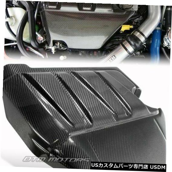 エンジンカバー 2008-2014 Mitsの場合。 Lancer EVO X / 10軽量リアルカーボンファイバーエンジンカバー For 2008-2014 Mits. Lancer EVO X/10 Light Weight Real Carbon Fiber Engine Cover 【並行輸入品】