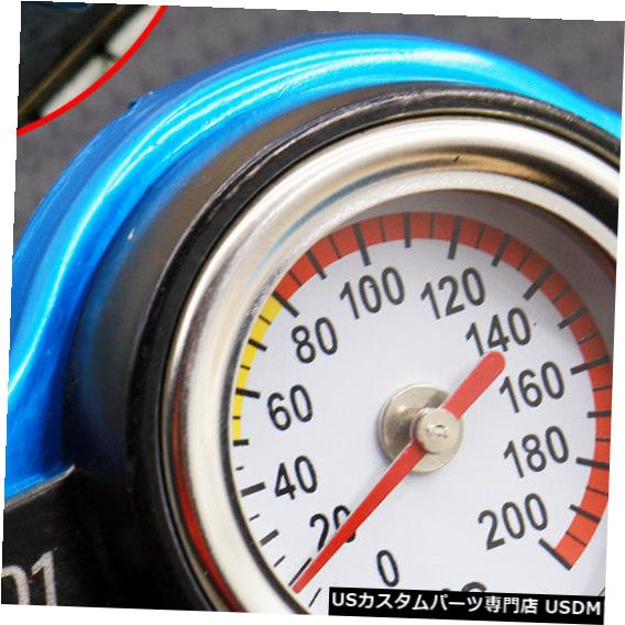 ラジエーターカバー ユニバーサルサーモ1.3バーサーモスタットラジエーターキャップカバー水温計 Universal Thermo 1.3 Bar Thermostatic Radiator Cap Cover Water Temperature Gauge 【並行輸入品】