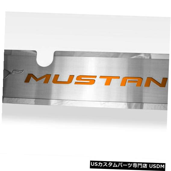 ラジエーターカバー 2015-2017マスタングGT用オレンジフューリーマスタングポニーインレイ付きラジエーターカバー Radiator Cover With Orange Fury MUSTANG Pony Inlay For 2015-2017 Mustang GT 【並行輸入品】