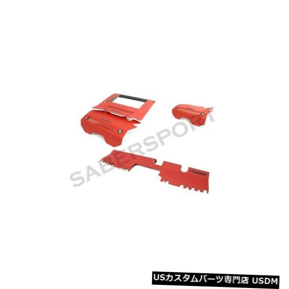 ラジエーターカバー Perrin Red Pulley Cover, Radiator & Intercooler Shroud for 2015-2019 Subaru WRX 【並行輸入品】