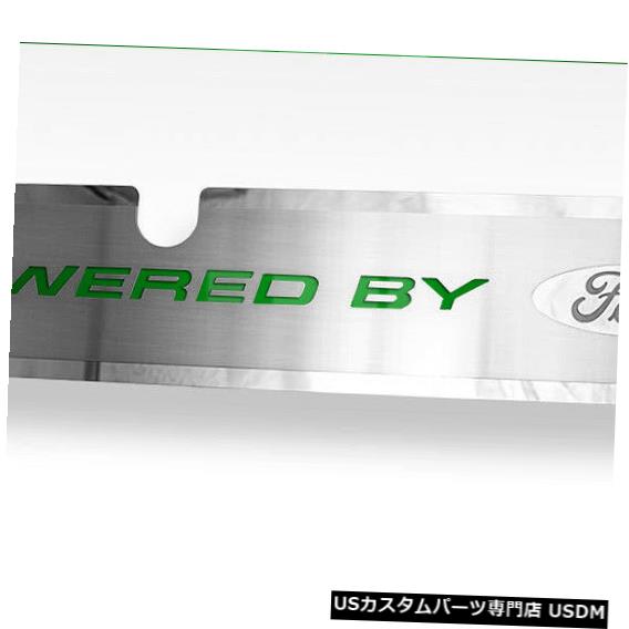 ラジエーターカバー 2015-2017マスタングGTのステンレスラジエーターカバーW /シナジーグリーン「フォード」インレイ Stainless Radiator Cover W/Synergy Green \