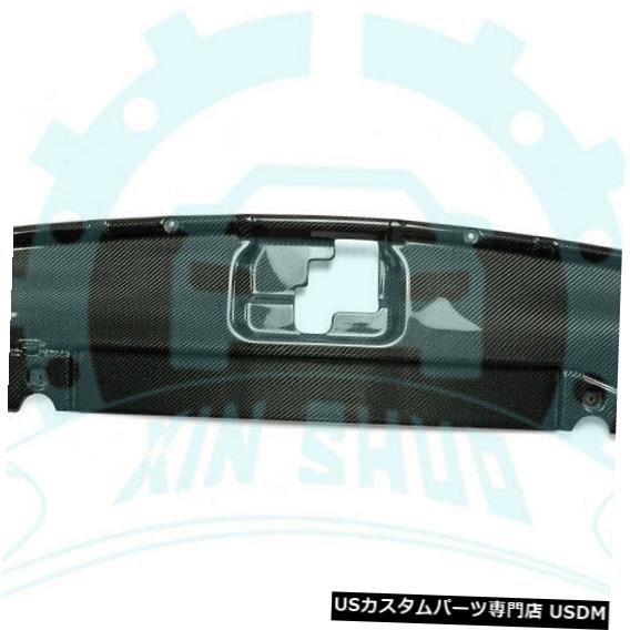 ラジエーターカバー 炭素繊維ラジエーターフォードマスタング2015のスラムパネルプレートカバートリム Carbon Fiber Radiator Cooling Slam Panel Plate Cover Trim For Ford Mustang 2015 【並行輸入品】