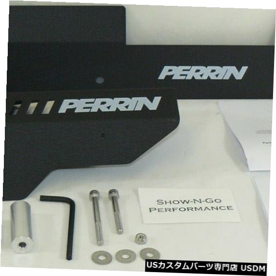 ラジエーターカバー BLACK Perrin Radiator Shroud & Pulley / Belt Cover Combo For WRX & STi 02-07 【並行輸入品】