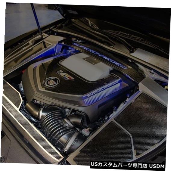 ラジエーターカバー 2006-2015キャデラックCTS-Vカーボンファイバーラジエーターカバー、ブラッシュドステンレストリム付き 2006-2015 Cadillac CTS-V Carbon Fiber Radiator Cover With Brushed Stainless Trim 【並行輸入品】