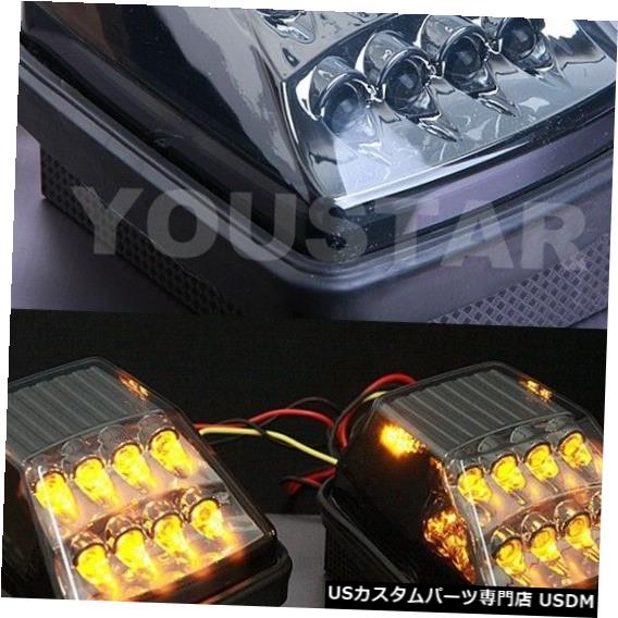 Turn Signal Lamp EXPRESS x2スモークブラックハイパーLEDターンシグナルランプメルセデスW463 W461 Gクラス EXPRESS x2 Smoked Black Hyper LED Turn Signal Lamps Mercedes W463 W461 G Class 【並行輸入品】