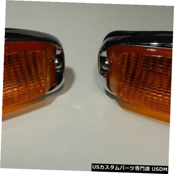 Turn Signal Lamp 新しいペアフロントターンシグナルランプレンズサイドフラッシャーアセンブリMG MIdget 1970-74 New Pair Front Turn Signal Lamps Lens Side Flasher Assemblies MG MIdget 1970-74 【並行輸入品】