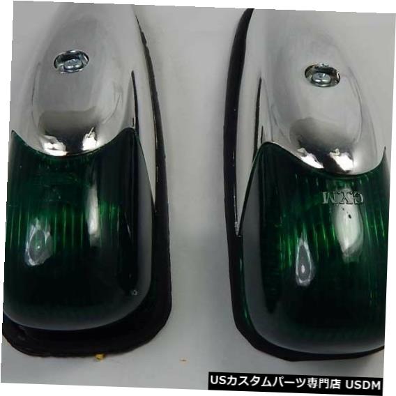 Turn Signal Lamp ペアユニバーサルターンシグナル警告灯車チューニングルーフランプグリーン＃un36 Pair Universal Turn Signal Warning Light car tuning roof lamp green #un36 【並行輸入品】