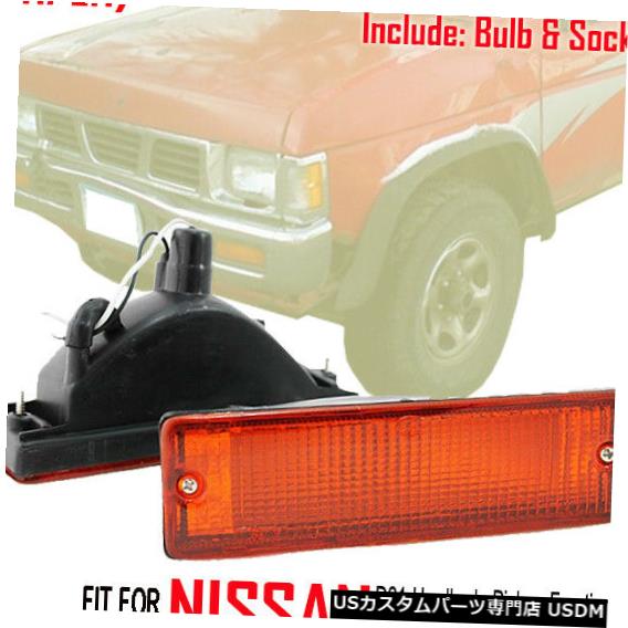 Turn Signal Lamp ペアフロントバンパーターンシグナルライトNISSAN BDI 925 BDI 993用ランプアンバーワイヤー Pair Front Bumper Turn Signal Lights Lamp Amber Wire for NISSAN BDI 925 BDI 993 【並行輸入品】