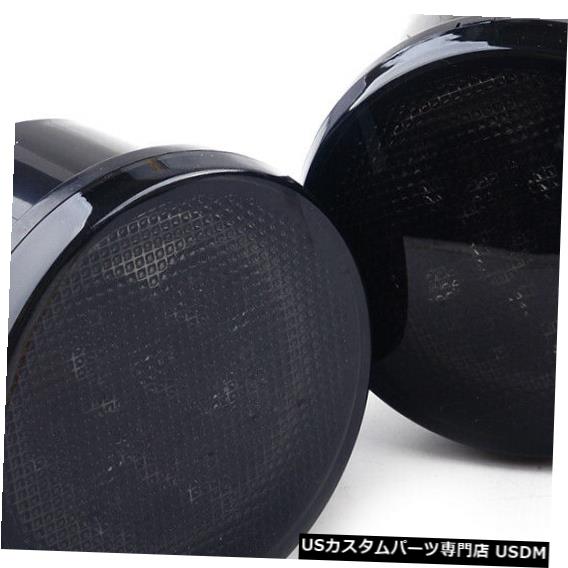Turn Signal Lamp ジープラングラーJK 2007-2016に合うペアターンシグナルフェンダーLEDライトランプ Pair Turn Signal Fender LED Light Lamp Fit For Jeep Wrangler JK 2007-2016 【並行輸入品】